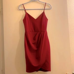 Lulu’s Forever Your Girl Wine Red Bodycon Dress